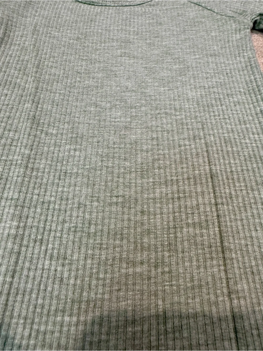 Little Sleepies Heather Sage Ribbed Crescent Zippy 12-18 Months